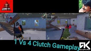 1 vs 4 Clutch Gameplay | You Tech Vs Guru YT Side by Side Gameplay | AK GFM