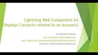 Lightning web component-24 (Display Account's related Contacts)
