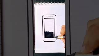 easy to draw mobile phone || phone drawing || how to make telephone || @mra2zcreative