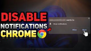 How to Stop or Disable Notifications on Chrome in PC (Windows 10/11 Tutorial)
