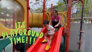 Snack Time and Playground After Walking at KLCC Park | DenRic Denise