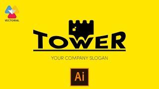 Create Tower logo in 5 minutes :  Adobe Illustrator tutorial for beginner