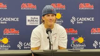 Ole Miss QB Jaxson Dart Postgame Presser (Texas A&M, 11-29-22)