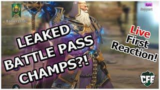 RAID Shadow Legends | BATTLE PASS CHAMPS LEAK?! | LIVE FIRST REACTION