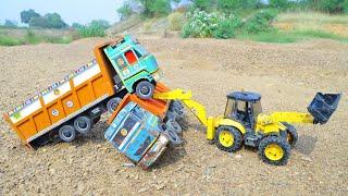 Tata 4825 Bs6 Tipper Tata Prima Dumper Accident Highway Pulling Out Jcb Backhoe ? Tata Hyva | CS Toy