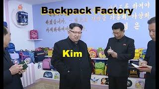 Kim Inspects the Backpack Factory - Pirated TV from North Korea