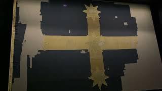 The Original 1854 Eureka Flag (Southern Cross) , displayed in the Eureka Museum Ballarat