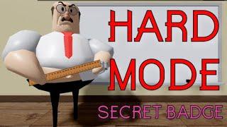 Great School Breakout Roblox Obby HARD MODE Walkthrough - Secret Badge Beat the Boss Hard Badge