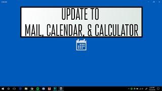 Update to Mail & Calendar in Windows 10 Build 14393!