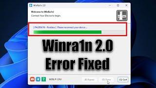 How to Fix Winra1n 2.0 Error “Please Reconnect Your Device” | Jailbreak iOS 15/161 |