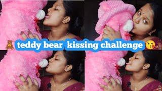  teddy bear kissing challenge //#request#kissing challenge teddy#rupa#