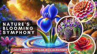 Nature's Blooming Symphony| 20 Flower's Names in English| Nursery Rhyme for Kids|  Baby Rhymes Songs