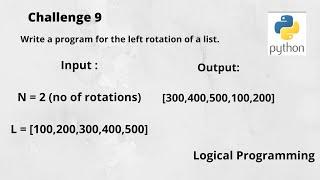 Write a program for the left rotation of a list| Python.