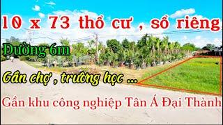 Bán đất Đức Lập Hạ 10 x 73 , thổ cư , sổ hồng riêng .