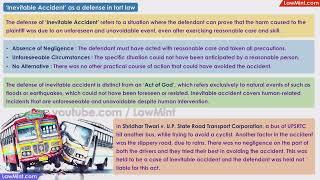 Inevitable Accident as a Defense in Tort Law