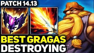 RANK 1 BEST GRAGAS SHOWS HOW TO DESTROY! (PATCH 14.13) | League of Legends