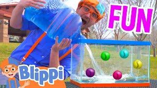 Play Games With Blippi! | Sink or Float? Playground | Educational Videos For Kids