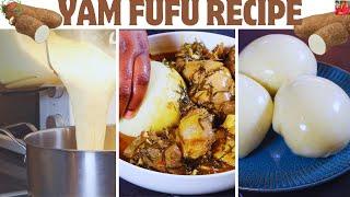 Authentic Fresh Nigerian Pounded Yam Fufu Without Pounding | Fufu Recipe!