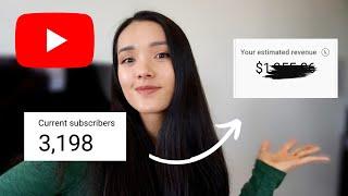 How Much Youtube Paid Me My First Year with 3000 Subscribers 2022 | Youtube Earnings