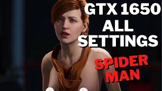 Marvel's Spider Man Remastered GTX 1650 - ALL SETTINGS - 8 GB RAM