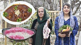 Mossama - Super Yummy Rural Dish with Lamb, Plums and Special Onion Sauce | Village Recipes