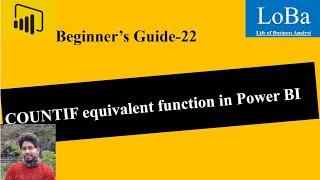 Power BI COUNTIF equivalent function