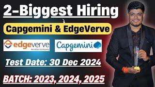 Finally Capgemini Exceller, EdgeVerve(Infosys) Hiring Announced | Off Campus Drive 2023, 2024, 2025