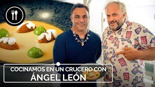 ÁNGEL LEÓN nos enseña a cocinar un ROYAL DE ERIZO en alta mar, a bordo de un CRUCERO