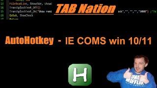 AutoHotkey - Internet Explorer Discontinued. SO? How To Web Scrape With COMs Even In Windows 11