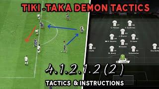 I found THE BEST META 41212 (2) Setup! GAME-CHANGING! TIKI-Taka 4-1-2-1-2 (2) Tactics & Instructions