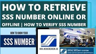 How to Retrieve SSS Number Online or Offline | How to Verify SSS Number