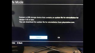connect a usb storage device that contains an update file for reinstallation for version 7.55 مشكلة