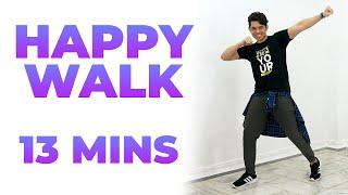 13 MIN HAPPY WALK • 1600 Steps • Walking Workout #172