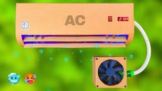 How to Make Smart Air Conditioner at Home with Cardboard | Upgrade Old AC into This