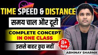 8 Hours + | Time Speed & Distance  | Complete Concept In One Class | SSC Maths | Abhinay Sir