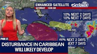 Disturbance in Caribbean will likely develop