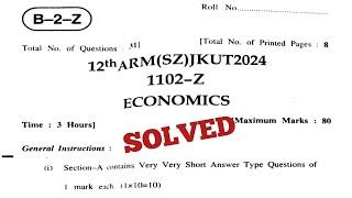 jkbose class 12th Economics paper 2024 | jkbose 12th class Economics paper 2025