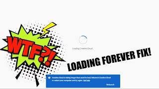 Creative Cloud Taking Longer Than Usual to Load Erorr - A Fix I Found December 2020!