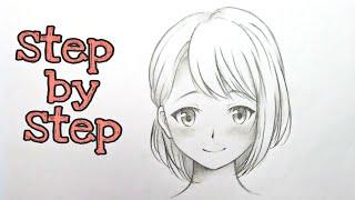 cara menggambar anime step by step - how to draw anime