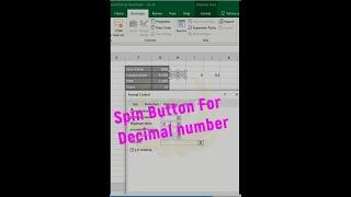 How to add Spin Button to Decimal place number #shorts