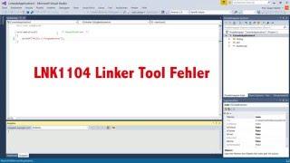 Linker Tool Fehler LNK1104 Visual Studio 2015