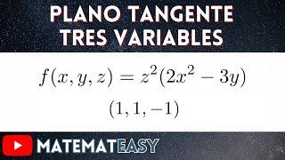   Plano Tangente a una Superficie | Función de Tres Variables. Ejercicio 1