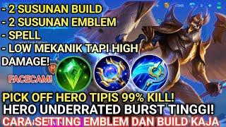 KAJA DAMAGE IS BACK! SET BUILD KAJA TERSAKIT 2024 | EMBLEM DAN BUILD KAJA PALING SAKIT