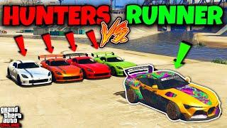 4 BANSHEE GTS vs JESTER RR WIDEBODY! GTA 5 Manhunt