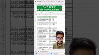 Don't Delete Blank Rows in Excel‼️Instead Use Amazing Trick #exceltips #excel  #shorts #exceltricks