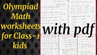 Olympiad Math for Class-1|| how to start preparing your kids for Olympiad||