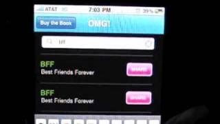 OMG Texting Dictionary iPhone video app review