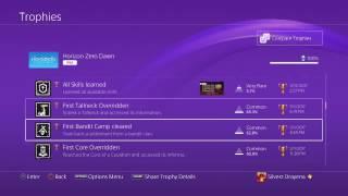 Horizon Zero Dawn Full Trophy List