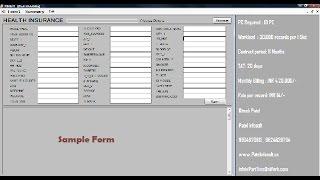 HEALTH INSURANCE(MEDICAL) FORM FILLING AUTO TYPER SOFTWARE FOR DATA ENTERY NON TRACEBEL SOFTWARE