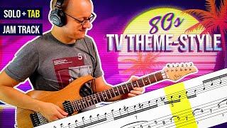 80s TV Theme-Style Guitar Solo in Am | incl. guitar TABS (Suhr Modern Satin HH)